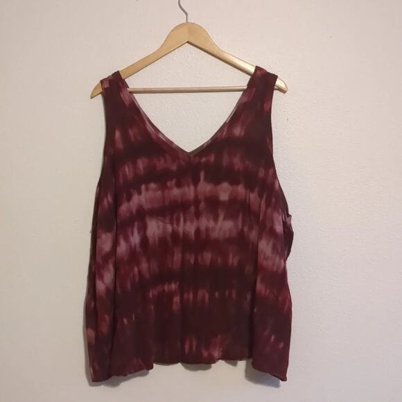Torrid red and pink tie dye tank top size 4 - Picture 1 of 4